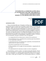 Dificultades en La Comunicación Oral en Alumnado Con NEE