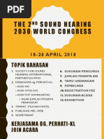 The 2nd Sound Hearing 2030 World Congress