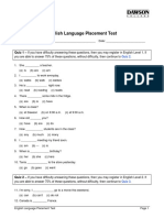 English Language Placement Test