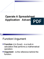 2 Operate A Spreadsheet Application Advance