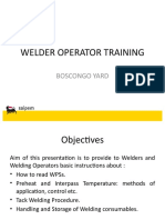 Welder Operator Training