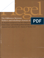 The Difference Between Fichte's and Schelling's System of Philosophy