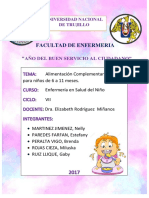 Alimentación Complementaria para Niños de 6 A 11 Meses. FINAL