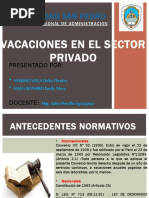 Vacaciones Sector Privado