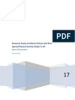 Research Study On Elderly Citizens and Their Sports/Physical Activity Habits in UK