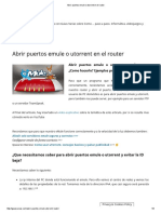 Abrir Puertos Emule o Utorrent en El Router