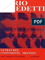 Benedetti, Mario - Letras Del Continente Mestizo