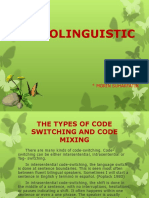 Type of Code Switching and Code Mixing