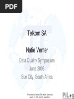 Data Quality Symp, June 2008, Sun City - Natie Venter