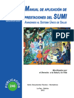 Manual de Aplicación de Prestaciones Del Sumi Avanzando Al Sistema Único de Salud