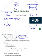 Multiple Life Models: Lecture: Weeks 9-10