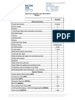 Classroom Supplies List /2017-2018/ Grade 1: Item Quantity Homeroom Items