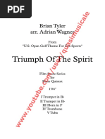 U.S.Open Golf Triumph of The Spirit" (Brian Tyler) Arr. Adrian Wagner - Brass Quintet (Sheet Music) Arrangement