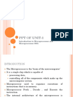 of Unit-1: Introduction To Microprocessor and Microprocessor 8085