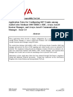 Configuring SIP Trunks With AudioCodes Mediant 1000 MSBG E-SBC and Avaya Aura Session Manager