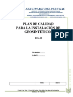 Plan de Calidad de Instalacion de Geomembranas de Hdpe