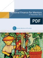 Personal Finance For Mentors: 17 November 2015