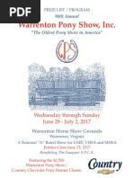 Warrenton Pony Show Program 2017