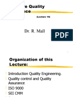 Software Quality Assurance: Dr. R. Mall