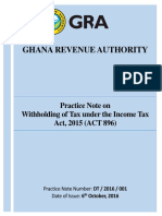 Practice Note On Withholding of Tax