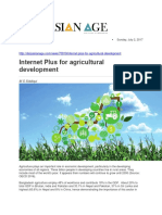 Internet Plus For Agricultural Development