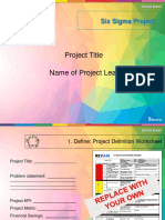 Six Sigma Project Presentation Template