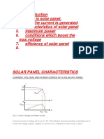 SEMINAR On Solar PV System Characteristics