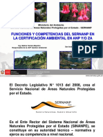 Funciones y Competencias Del Sernanp en Certificacion Ambiental en ANP