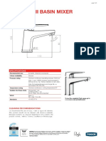 Posh Solus Mkii Basin Mixer 9502635 Tech Warranty