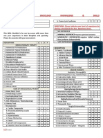 Oncology Skills Checklist