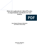 Efecto de La Aplicación de Calfosvit®Se Sobre El Comportamiento Reproductivo de Vacas de Aptitud Lechera