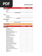 Business Startup Costs Template