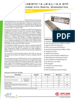 Multi-Rate OC-48/STM-16 LR-2/L-16.2 SFP DWDM Transceivers With Digital Diagnostics