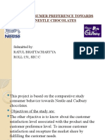 Study of Consumer Preference Towards Cadbury and Nestle Chocolates