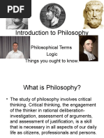 Introduction To Philosophy: Philosophical Terms Logic Things You Ought To Know