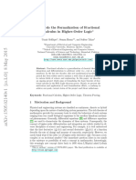 Towards The Formalization of Fractional Calculus in Higher-Order Logic