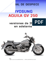 Hyosung Aquila 250GV - Manual de Despiece - Ingles