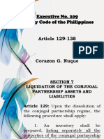 Executive No. 209 Family Code of The Philippines: Article 129-138