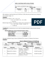 Standard Costing With Solutions: Solution