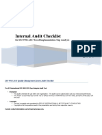 ISO 9001 2015 Transition Gap Analysis Checklist