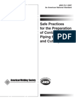 Safe Practices For The Preparation of Containers and Piping For Welding and Cutting