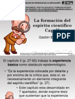 Bachelard Cap II FORMACION DEL ESPIRITU CIENTIFICO