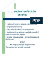 1 - Características Morfológicas de Plantas Forrageiras