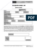 Declaracion Jurada de Dni