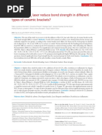 Does The CO Laser Reduce Bond Strength in Different Types of Ceramic Brackets?