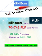 New Kill4exam 70-743 PDF Exam - Upgrading Your Skills To MCSA: Windows Server 2016