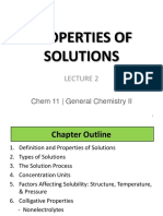 Properties of Solutions