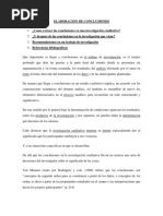 Elaboracion de Conclusiones