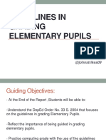 GUIDELINES in Grading Elementary and Secondary Students