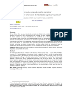 ¿Por Qué y para Qué Enseñar Gramática La Gramática en La Formación de Habilidades Cognitivo-Lingüísticas